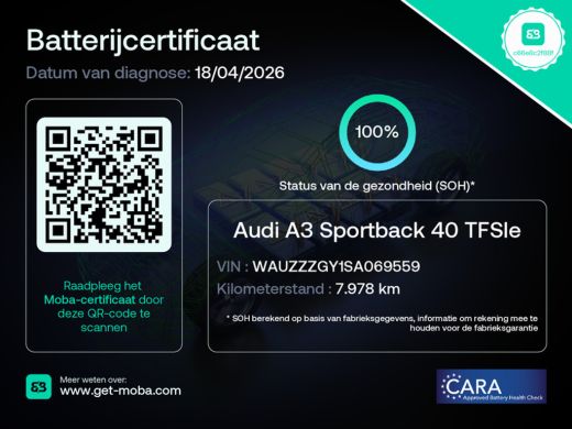Audi A3 Sportback 40 TFSI e Advanced edition 204PK | Elek. stoelen | Stoelverw. voor | Elek. achterklep |... ActivLease financial lease