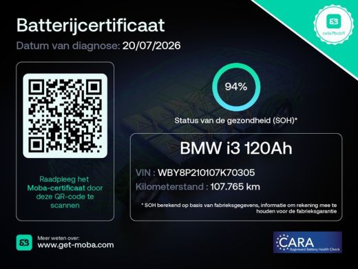 BMW i3 Business Sport 120Ah 42 kWh W.pomp/Led/20 inch/ 3-fase ActivLease financial lease