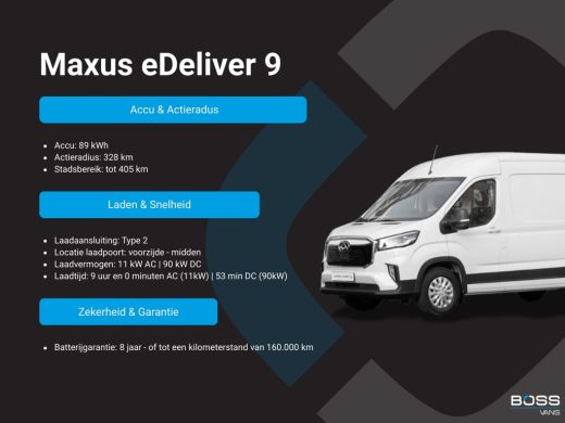 Maxus eDeliver9 89 kWh 204PK L3H2 Elektrische Koelwagen Vriezer Dual Thermo King -22&deg;C/22&deg;C Camera Cruise Control... ActivLease financial lease
