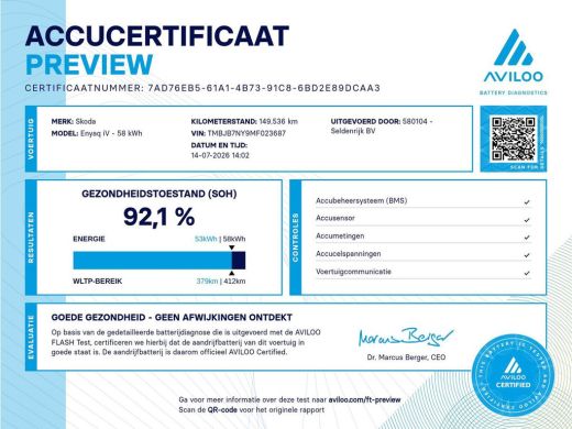 Skoda Enyaq iV | SOH 92.1% | Trekhaak | Stuur/stoel verwarming | Half Leder | Cruise control | Camera | Carplay ... ActivLease financial lease