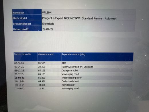 Peugeot e-Expert Standard Premium 136 PK 75 kWh Cruise Control ActivLease financial lease