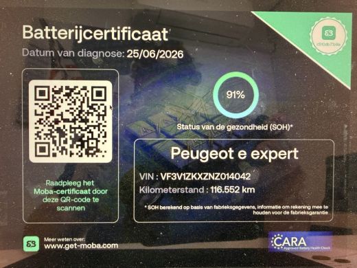 Peugeot e-Expert Standard Premium 75 kWh Cruise Control/achteruitrijcamera ActivLease financial lease