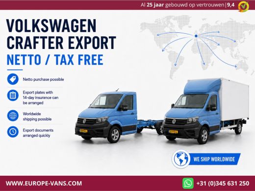 Volkswagen Crafter 35 2.0 TDI E6 Bakwagen met achterdeuren 2-Persoons 11-2020 ActivLease financial lease