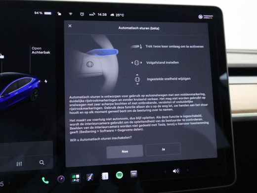 Tesla Model 3 LONG RANGE AWD 75 kWh + TREKHAAK AFNEEMBAAR | PANORAMA | ZWART LEDER | STOELVERW. V+A ActivLease financial lease