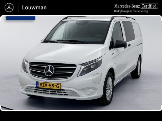 Mercedes-Benz eVito Lang 66 kWh DC 266km WLTP Dubbele cabine Led Schuifdeur L+R 5-zitplaatsen Navigatie Camera Snelladen ActivLease financial lease