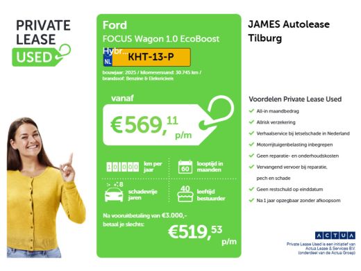 Ford Focus 1.0 EcoBoost Hybrid ST Line X CAMERA | NAVI & CARPLAY | AD-CRUISE | WINTER-PACK ActivLease financial lease