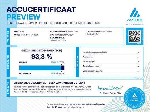 Audi Q4 Sportback e-tron | SOH 93,3% | Leder | Adaptive cruise | Stoelverwarming | Trekhaak | Camera | Park assist | Clima... ActivLease financial lease