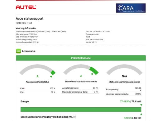 Kia EV6 Edition 77.4 kWh/ SOH 100% / Fabrieksgarantie tot 18-06-2032 / 1.600 kg trekgewicht / Android Aut... ActivLease financial lease