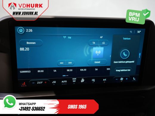 Ford E-Transit Custom Trend 330 km WLTP LED/ Snellader/ 2.3t Trekverm./ Stoelverw./ Carplay/ Climate/ Camera/ PDC/ Cruise ActivLease financial lease