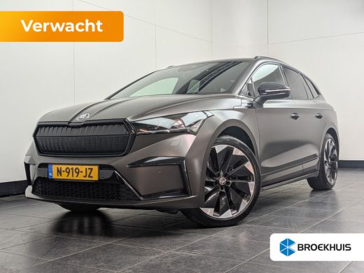 Skoda Enyaq iV 60 Sportline l SOH 91,38% l 21" l Apple Car Play l Matte kleur l Navi l Sportstoelen l Leder/Alca... ActivLease financial lease
