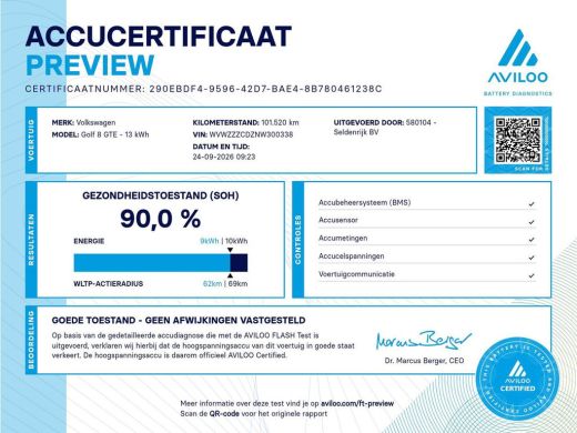 Volkswagen Golf 1.4 eHybrid GTE | SOH 90,0% | Panoramadak | Leder | Adaptive cruise | Memory | Trekhaak | Stuur/s... ActivLease financial lease