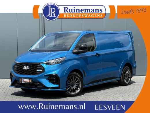 Ford E-Transit Custom MS-RT 285 PK FULL ELECTRIC SPORT / L1H1 / DIGITAL AQUA BLUE METALLIC / REAR VIEUW / B&O SOUND SYS... ActivLease financial lease