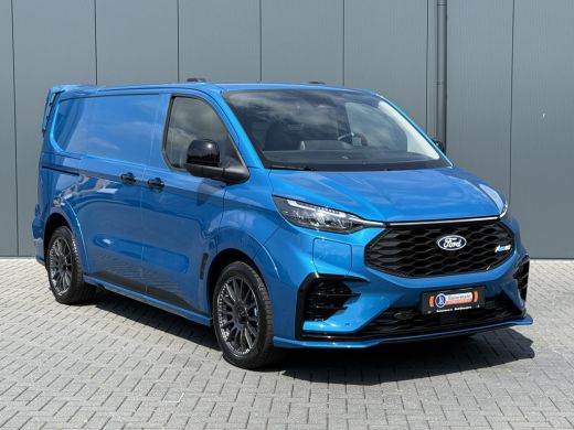 Ford E-Transit Custom MS-RT 285 PK FULL ELECTRIC SPORT / L1H1 / DIGITAL AQUA BLUE METALLIC / REAR VIEUW / B&O SOUND SYS... ActivLease financial lease