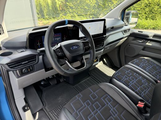 Ford E-Transit Custom MS-RT 285 PK FULL ELECTRIC SPORT / L1H1 / DIGITAL AQUA BLUE METALLIC / REAR VIEUW / B&O SOUND SYS... ActivLease financial lease
