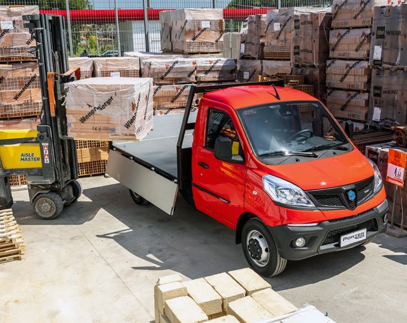 Piaggio Porter 42kWh ev achteroverkipper lang aut
