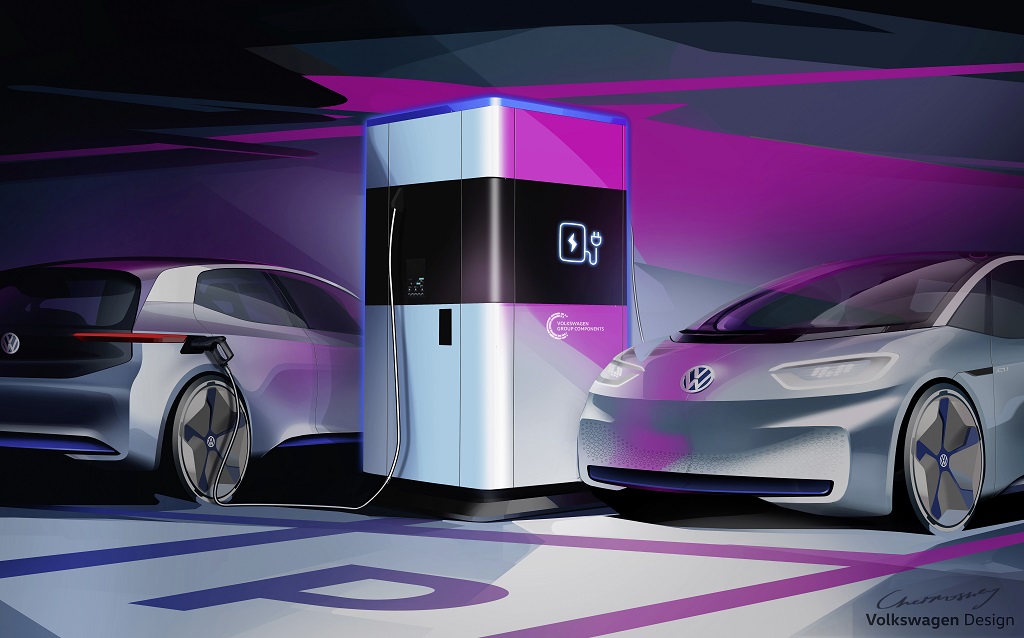 Mobiel laadstation voor elektrische auto's van Volkswagen