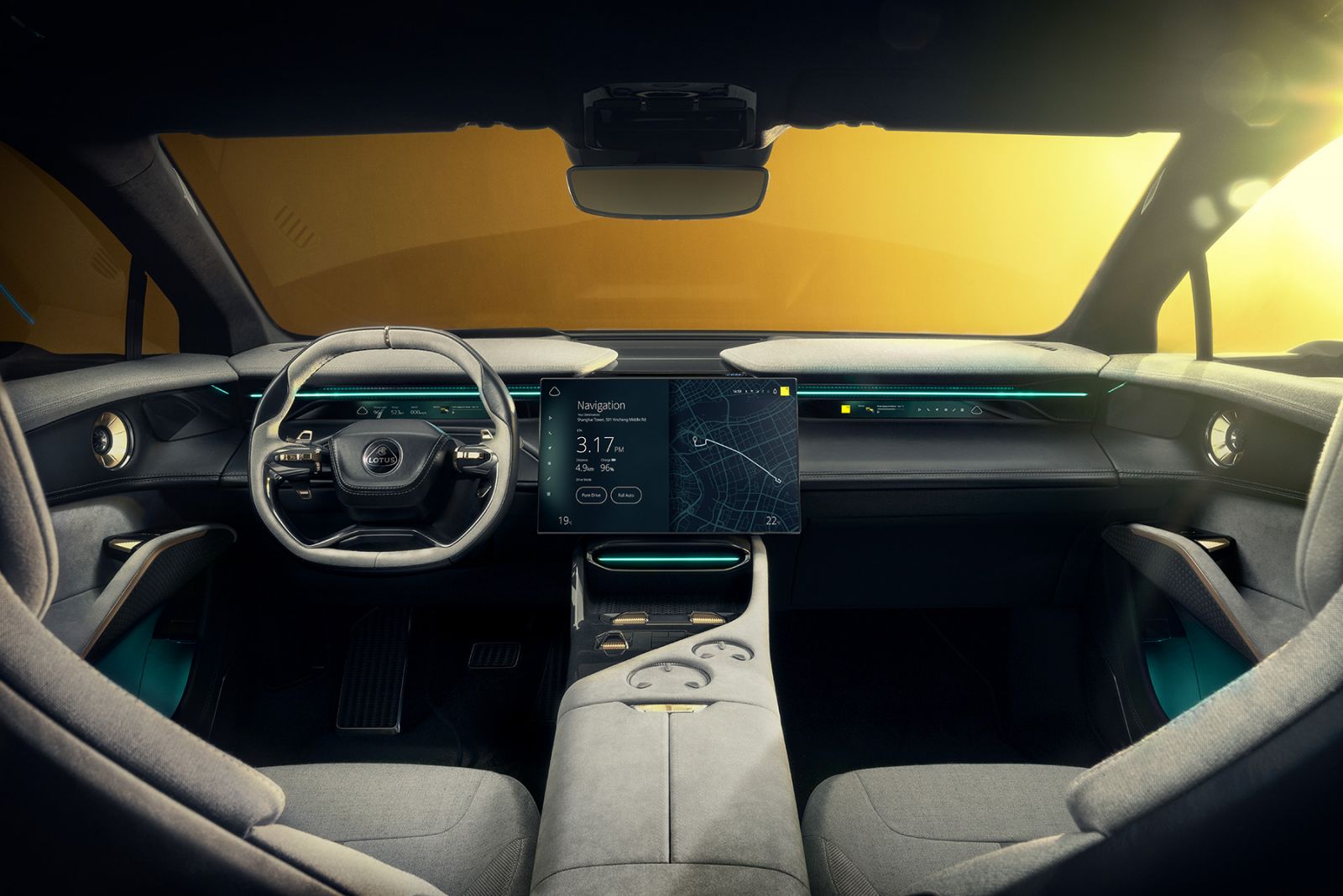 Het Lotus Eletre interieur