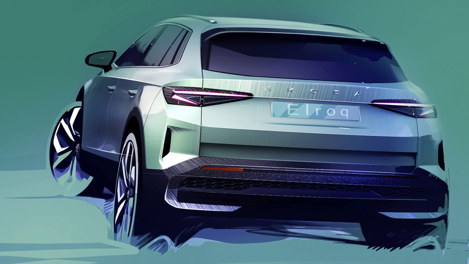 Skoda Elroq achterkant