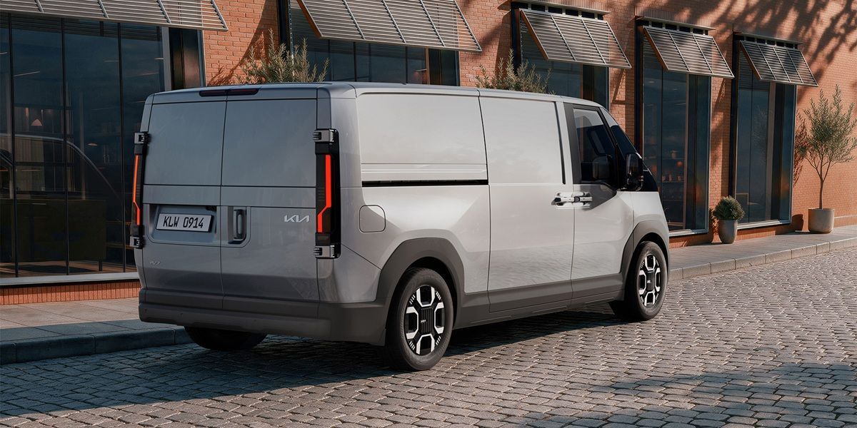 De nieuwe Kia PV7 is een ruime elektrische bestelauto met ruim 460 km actieradius Kia PV7 Cargo (2027) elektrische bestelauto