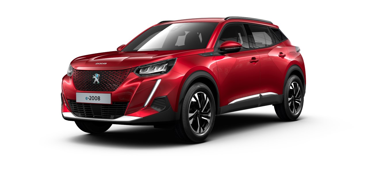 Bekijk de 3 uitvoeringen van de Peugeot e 2008 vanaf 99 euro