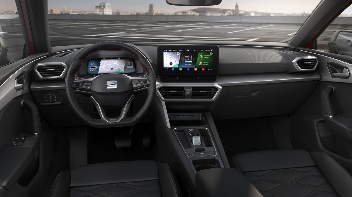 Het Seat Leon dashboard is grotendeels digitaal