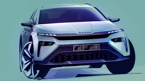 De Skoda Elroq is al goed te zien op nieuwe schetsen De Skoda Elroq is al goed te zien op nieuwe schetsen