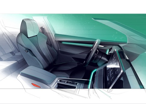 Zo gaat het Skoda Elroq interieur eruitzien Zo gaat het Skoda Elroq interieur eruitzien
