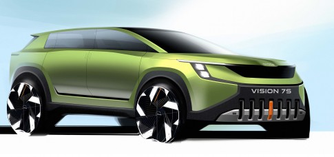 De VISION 7S geeft een voorproefje van de nieuwe Skoda designtaal De VISION 7S geeft een voorproefje van de nieuwe Skoda designtaal