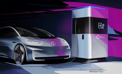 Volkswagen komt met powerbank voor elektrische auto's Volkswagen komt met powerbank voor elektrische auto's