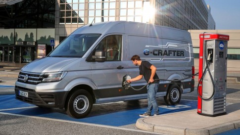 De Volkswagen e-Crafter bedrijfswagen is volledig elektrisch en nu te bestellen De Volkswagen e-Crafter bedrijfswagen is volledig elektrisch en nu te bestellen