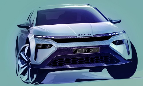 De Skoda Elroq is al goed te zien op nieuwe schetsen De Skoda Elroq is al goed te zien op nieuwe schetsen