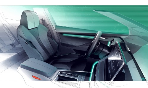 Zo gaat het Skoda Elroq interieur eruitzien Zo gaat het Skoda Elroq interieur eruitzien
