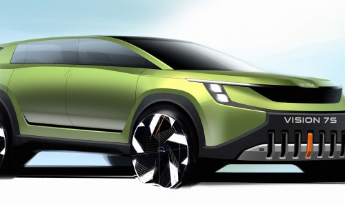 De VISION 7S geeft een voorproefje van de nieuwe Skoda designtaal De VISION 7S geeft een voorproefje van de nieuwe Skoda designtaal