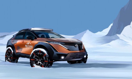 Nissan Ariya eerste elektrische auto die van Noordpool naar Zuidpool rijdt