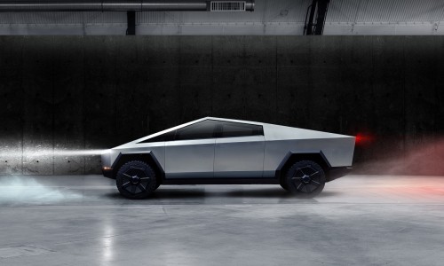 Dít is de elektrische Tesla Cybertruck, in elk opzicht schokkend Dít is de elektrische Tesla Cybertruck, in elk opzicht schokkend