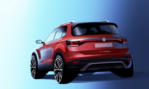 Eerste Volkswagen T-Cross teaserafbeelding Eerste Volkswagen T-Cross teaserafbeelding